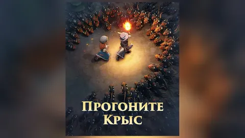 Доктор с факелом в кольце крыс ночью, подпись «Прогоните крыс», кадр из карточки игры в магазине